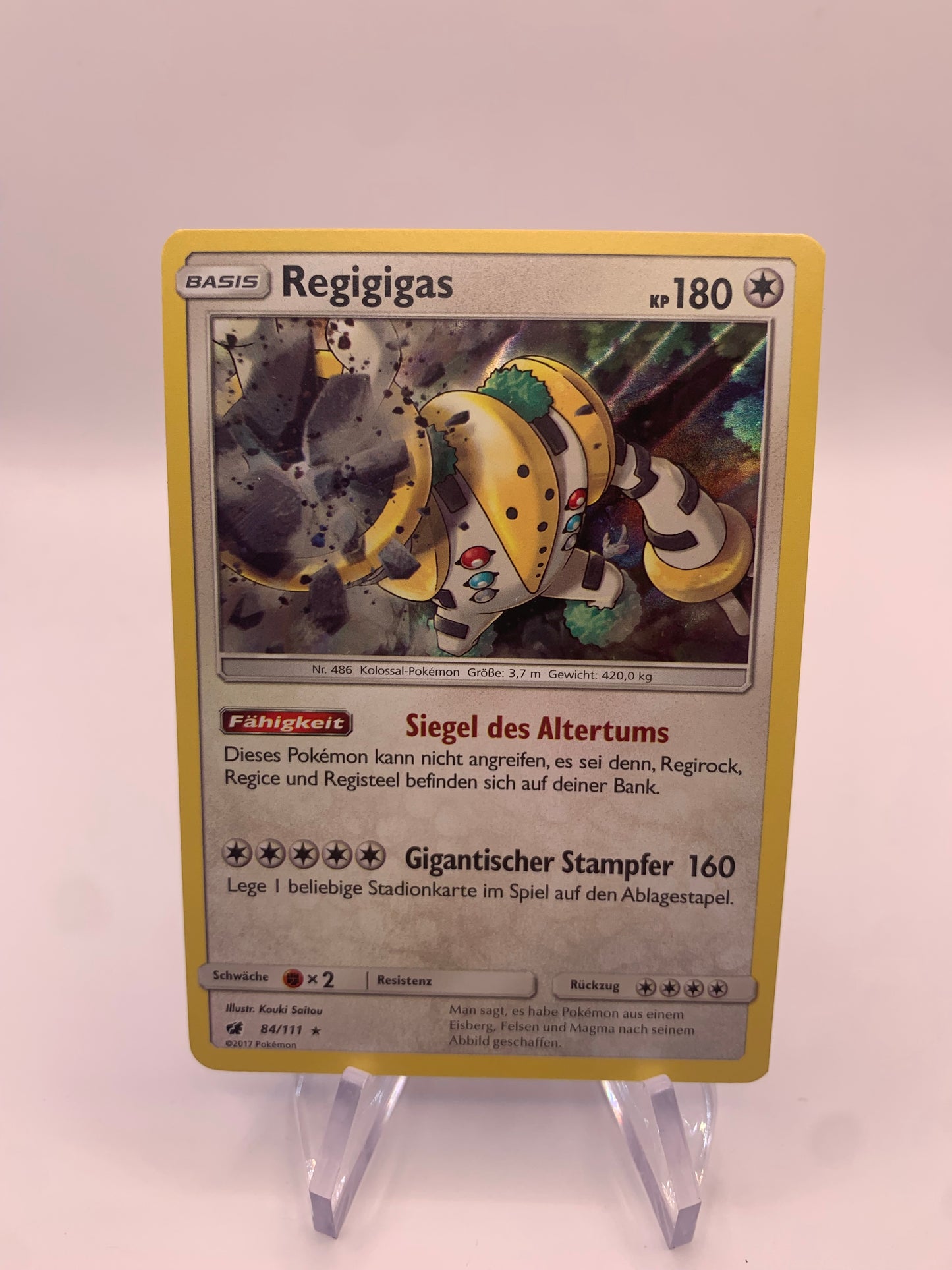 Pokemon Karte Holo Regigigas 84/111 Deutsch