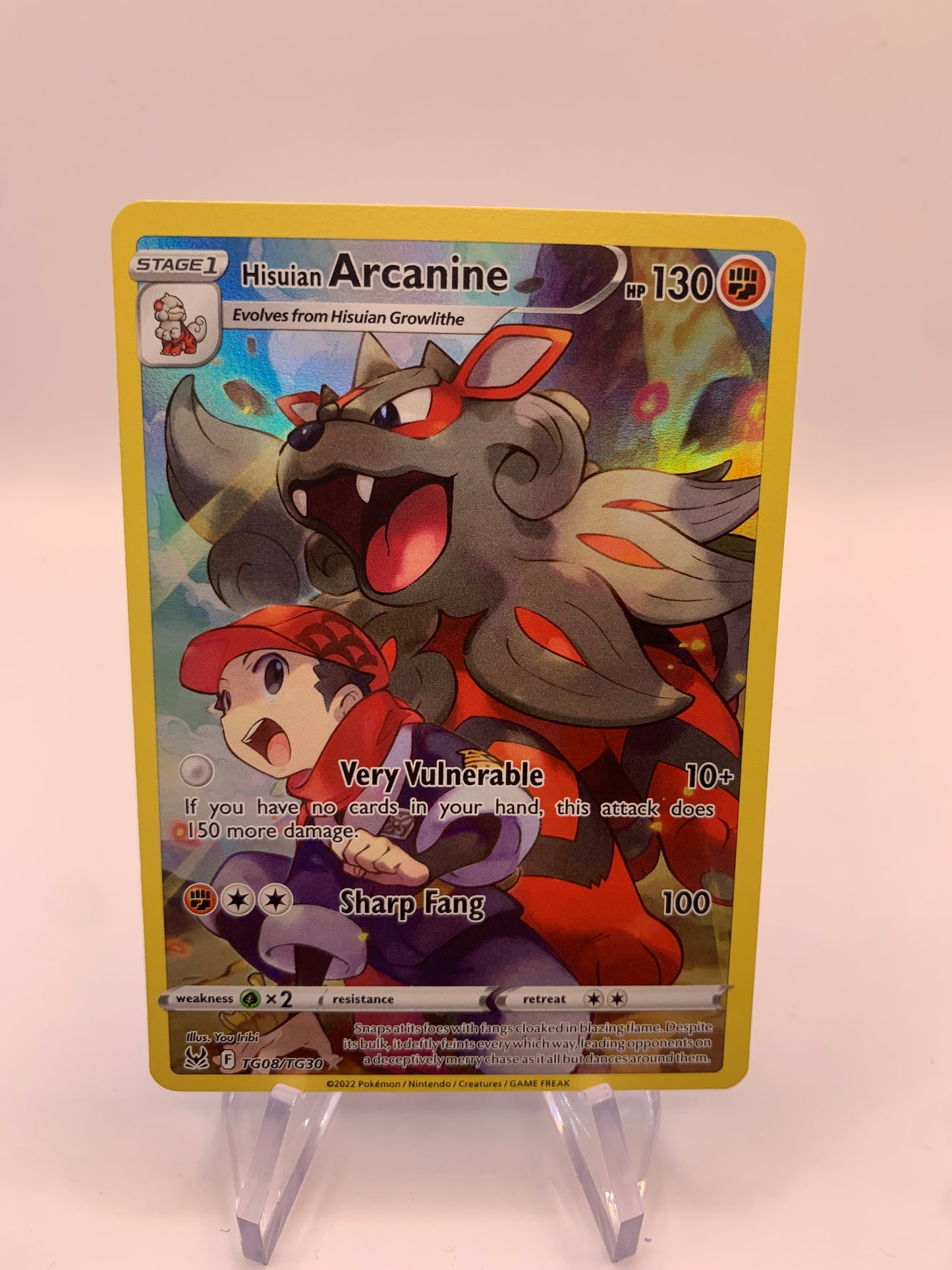 Pokemon Karte Art-Rare Hisui Arkani Tg08/Tg30 Englisch