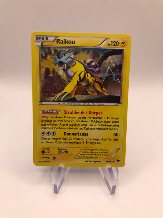 Pokemon Karten Holo Raikou 55/162 Deutsch