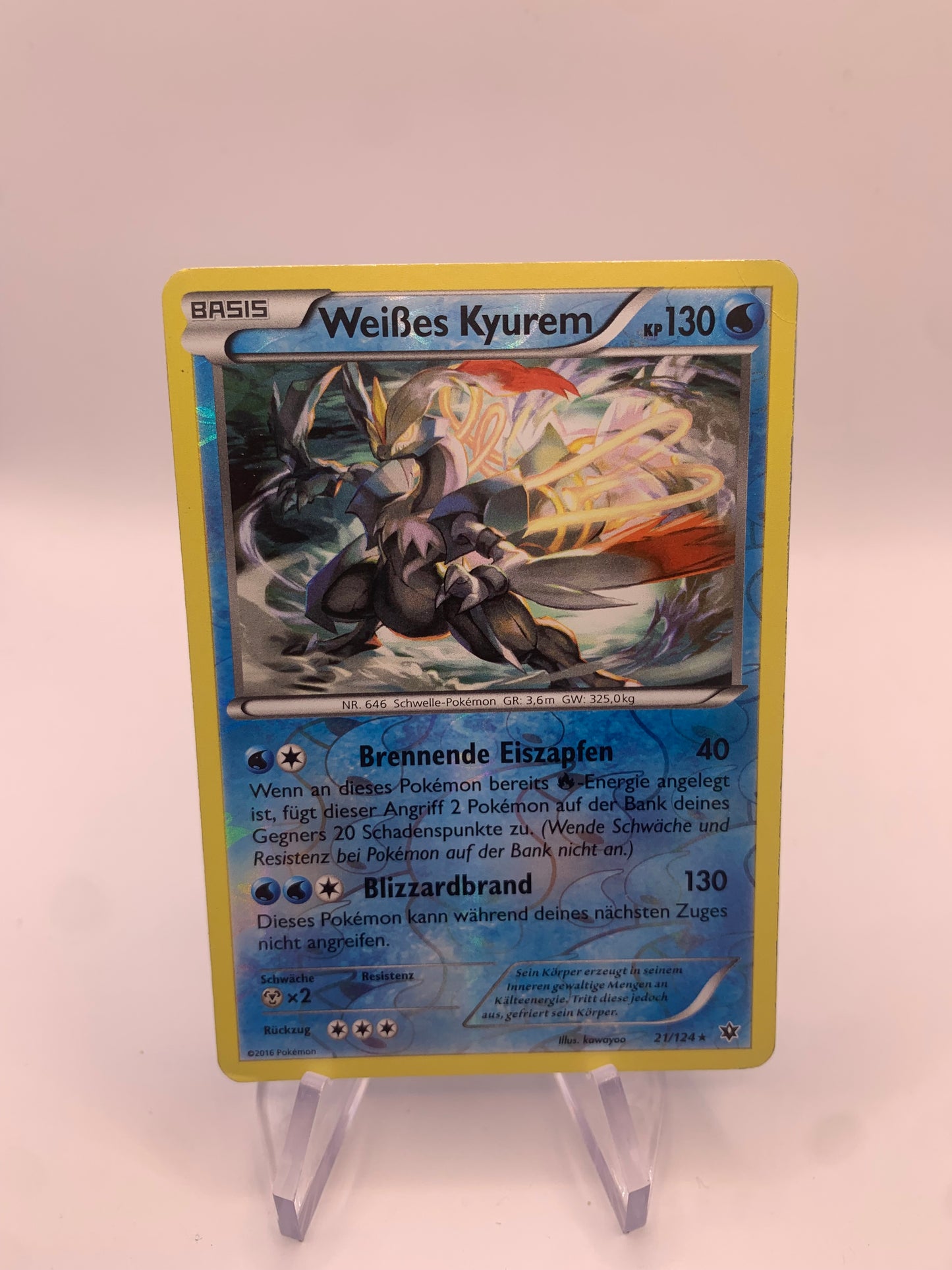 Pokemon Karte Reverse Weißes Kyurem 21/124 Deutsch