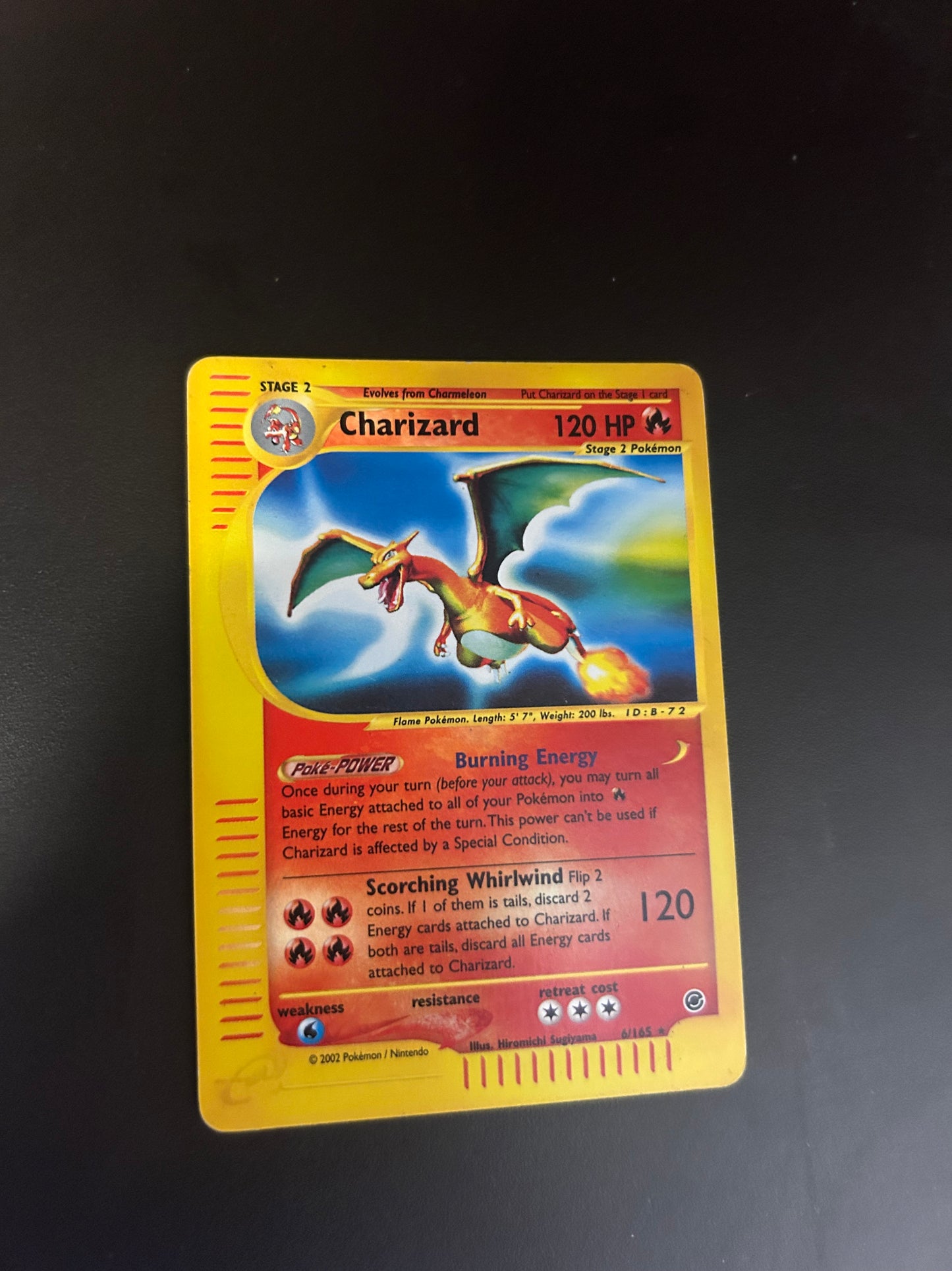 Pokemon Karte E-Serie Reverse Glurak 6/165 Englisch