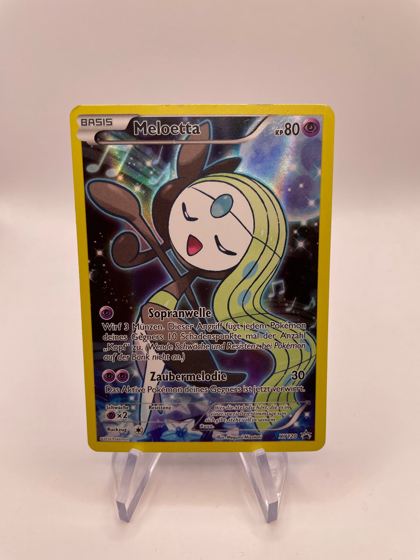 Pokemon Karte Art Rare Promo Meloetta XY120 Deutsch