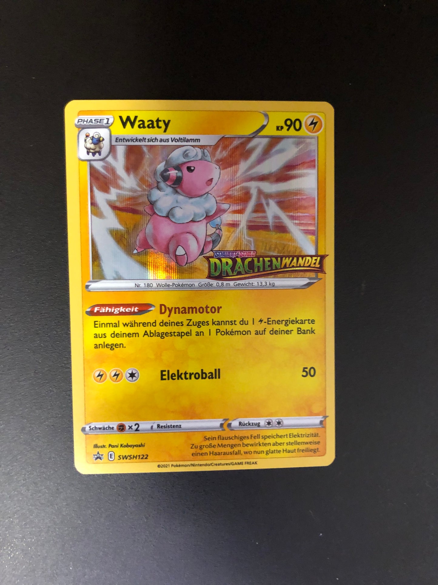 Pokemon Karte Revers Promo Waaty SWSH122 Deutsch