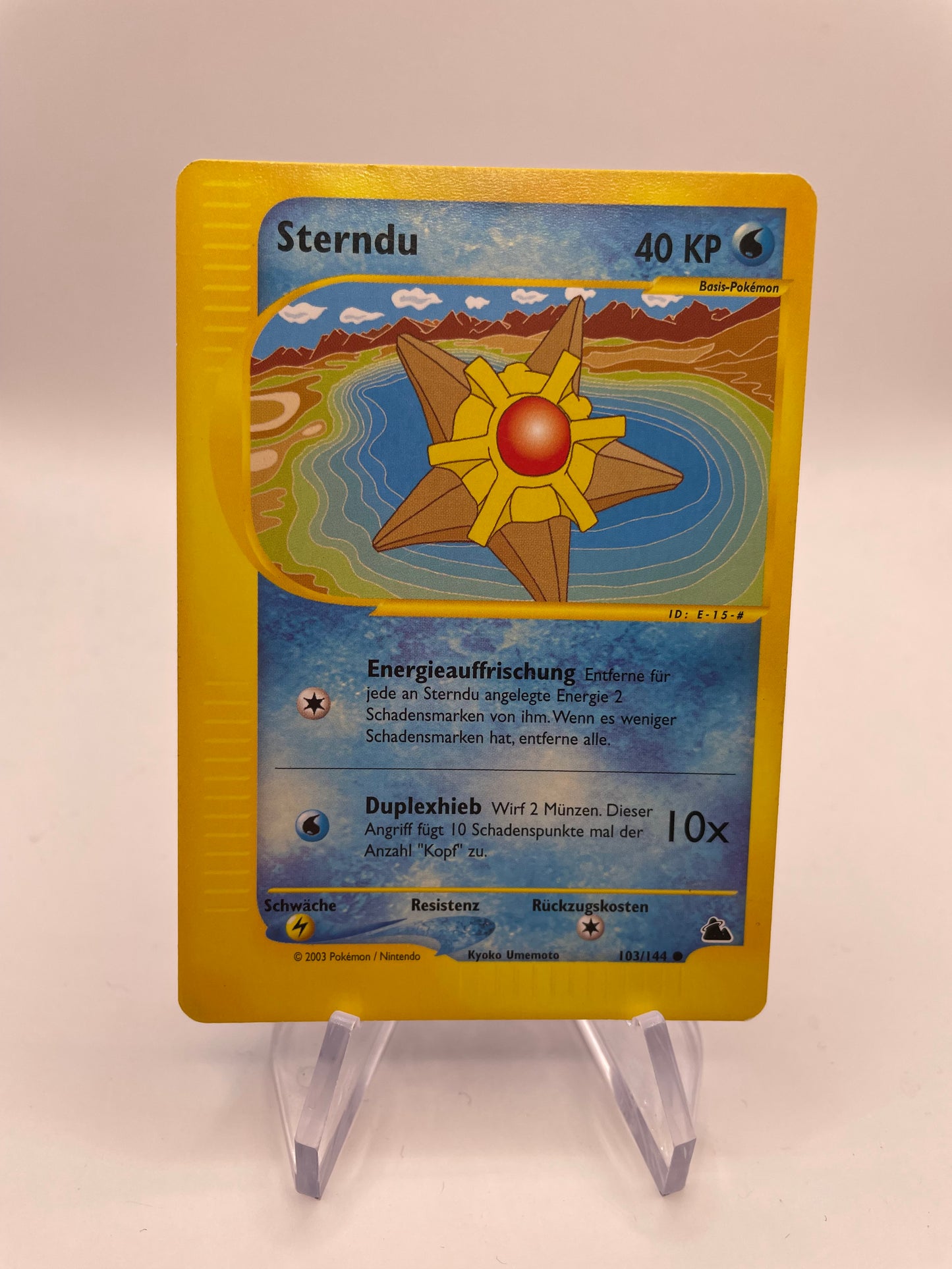 Pokemon Karte E-Series Sterndu 103/144 Deutsch