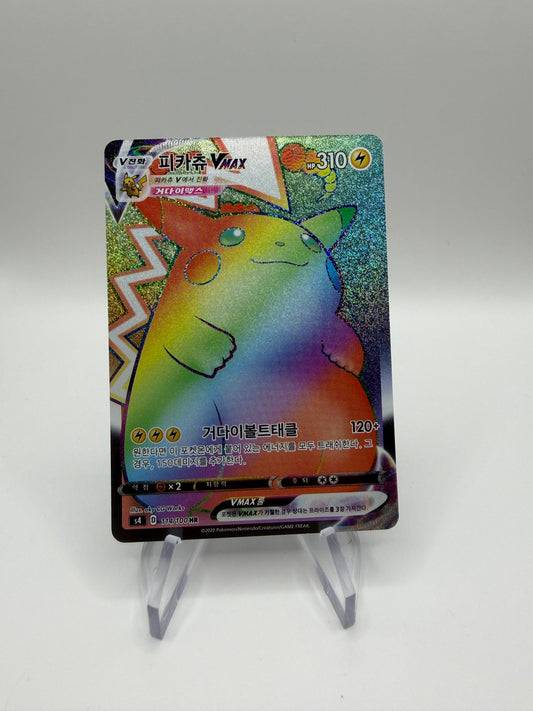 Pokemon Karte Vmax Rainbow Pikachu 114/100 Koreanisch