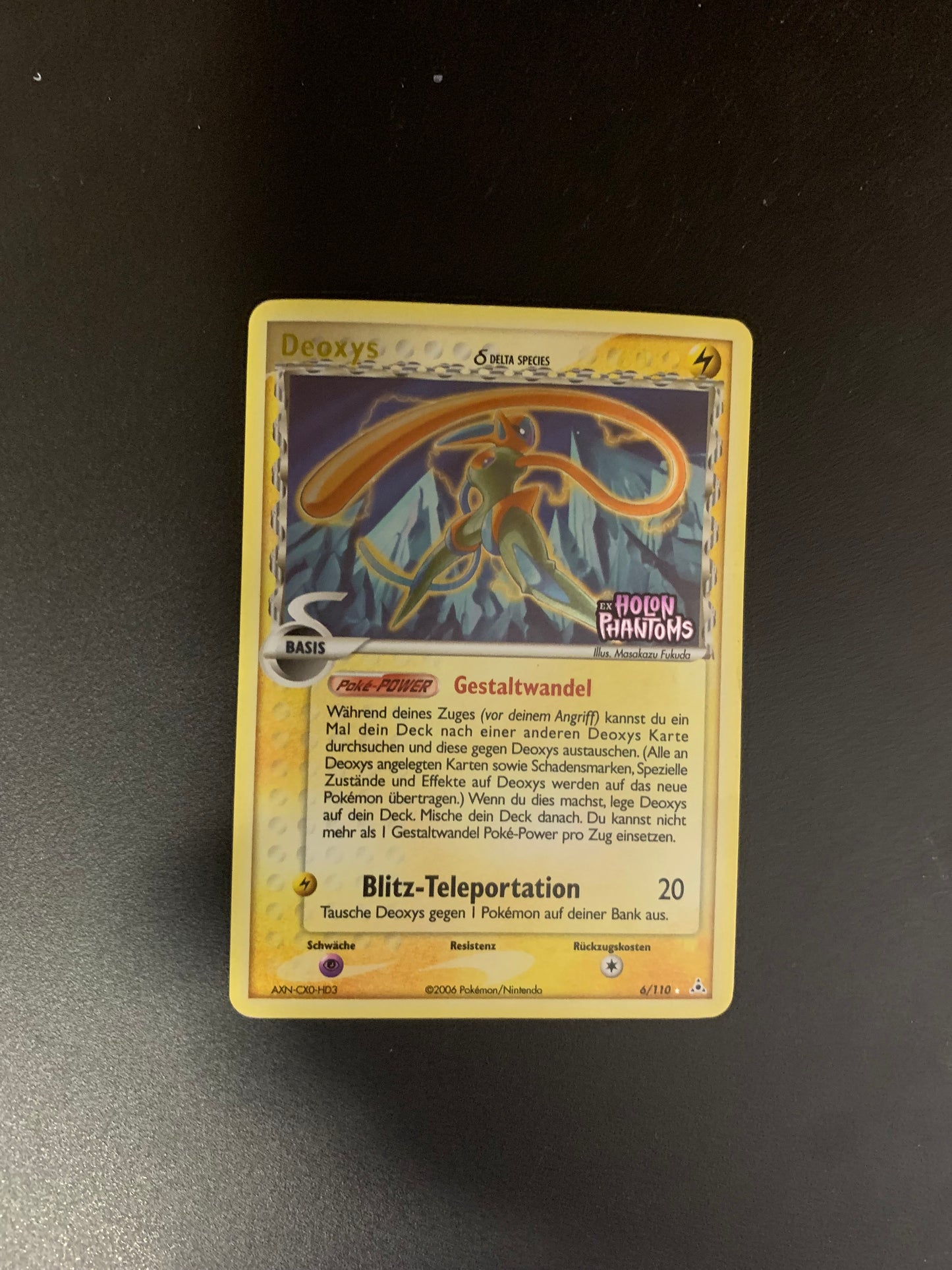 Pokemon Karte Holo Deoxys 6/110 Deutsch
