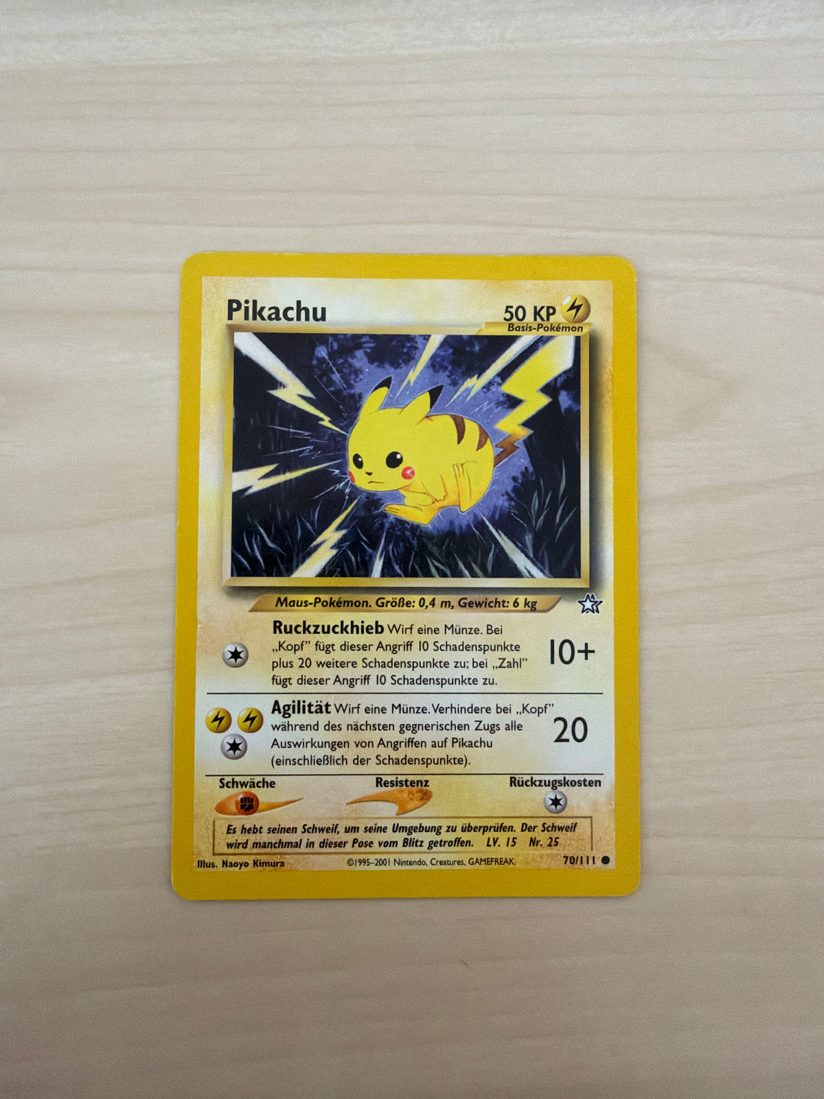 Pokemon Karte Pikachu Neo Genesis 70/111 Deutsch