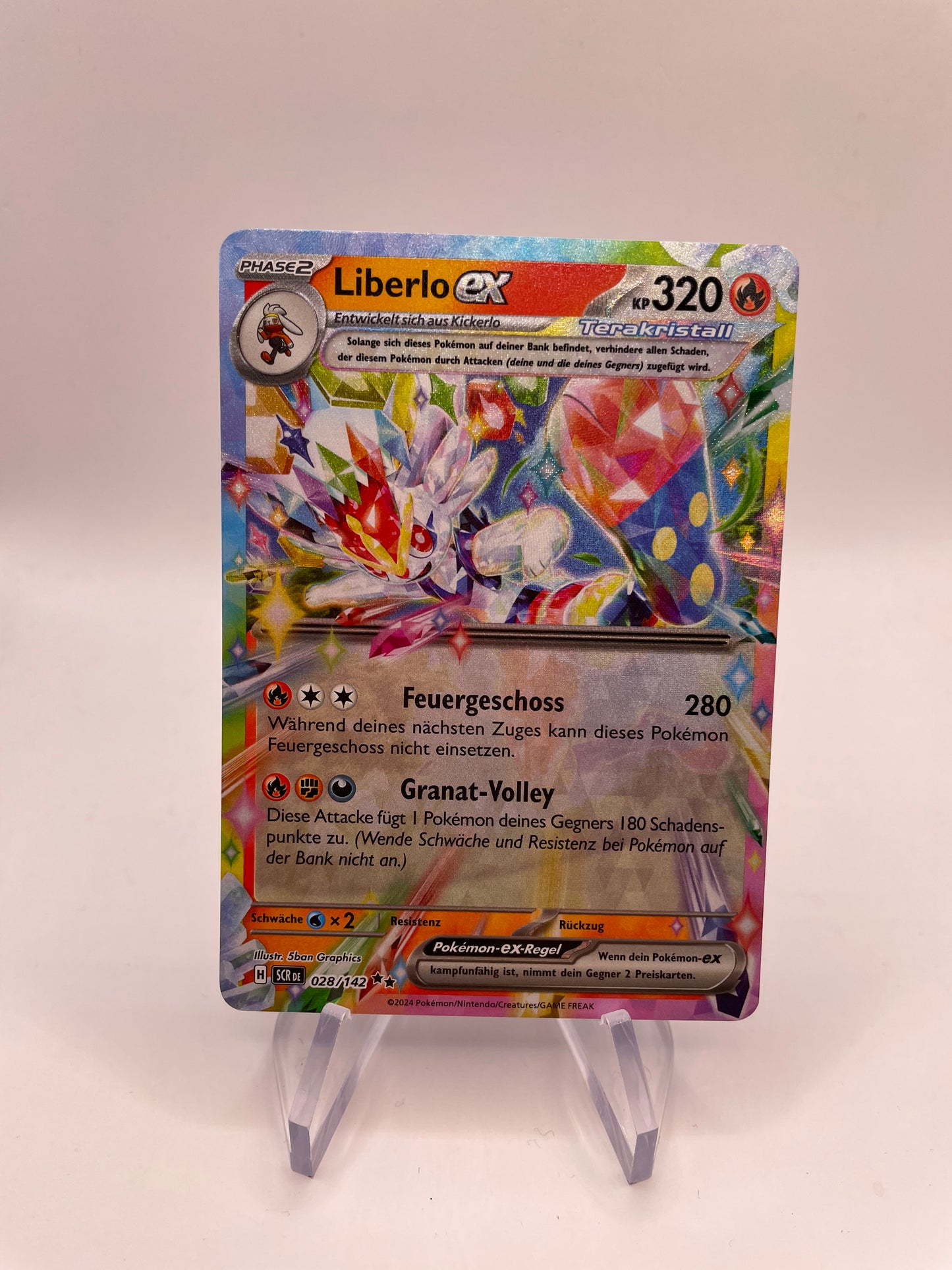 Pokemon Karte Liberlo ex 28/142 Deutsch