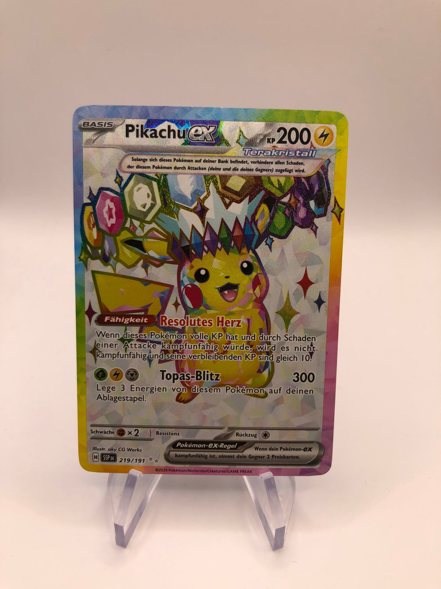 Pokemon Karte EX Pikachu 219/191 Deutsch