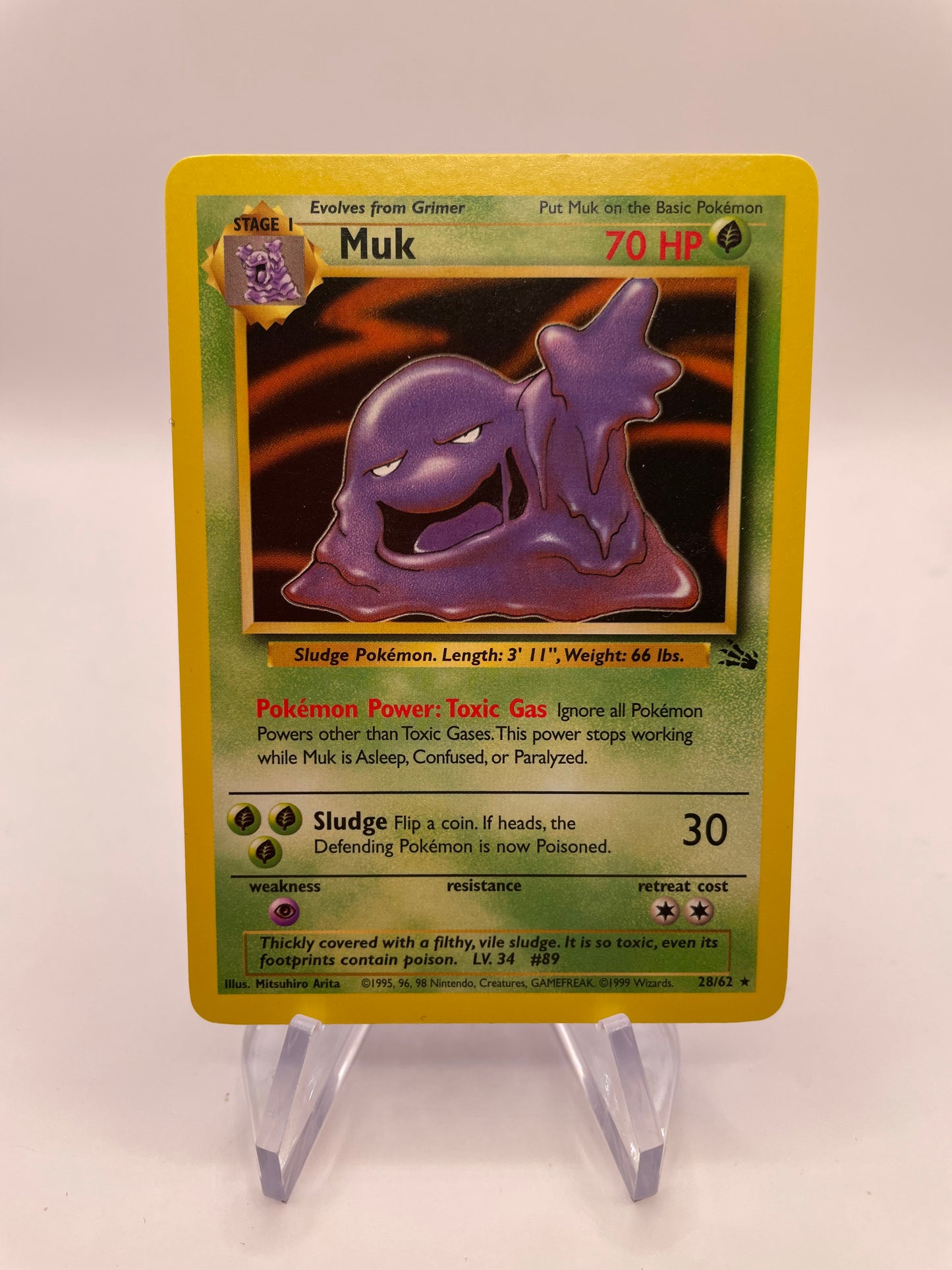 Pokemon Karte Muk 28/62 Fossil Englisch