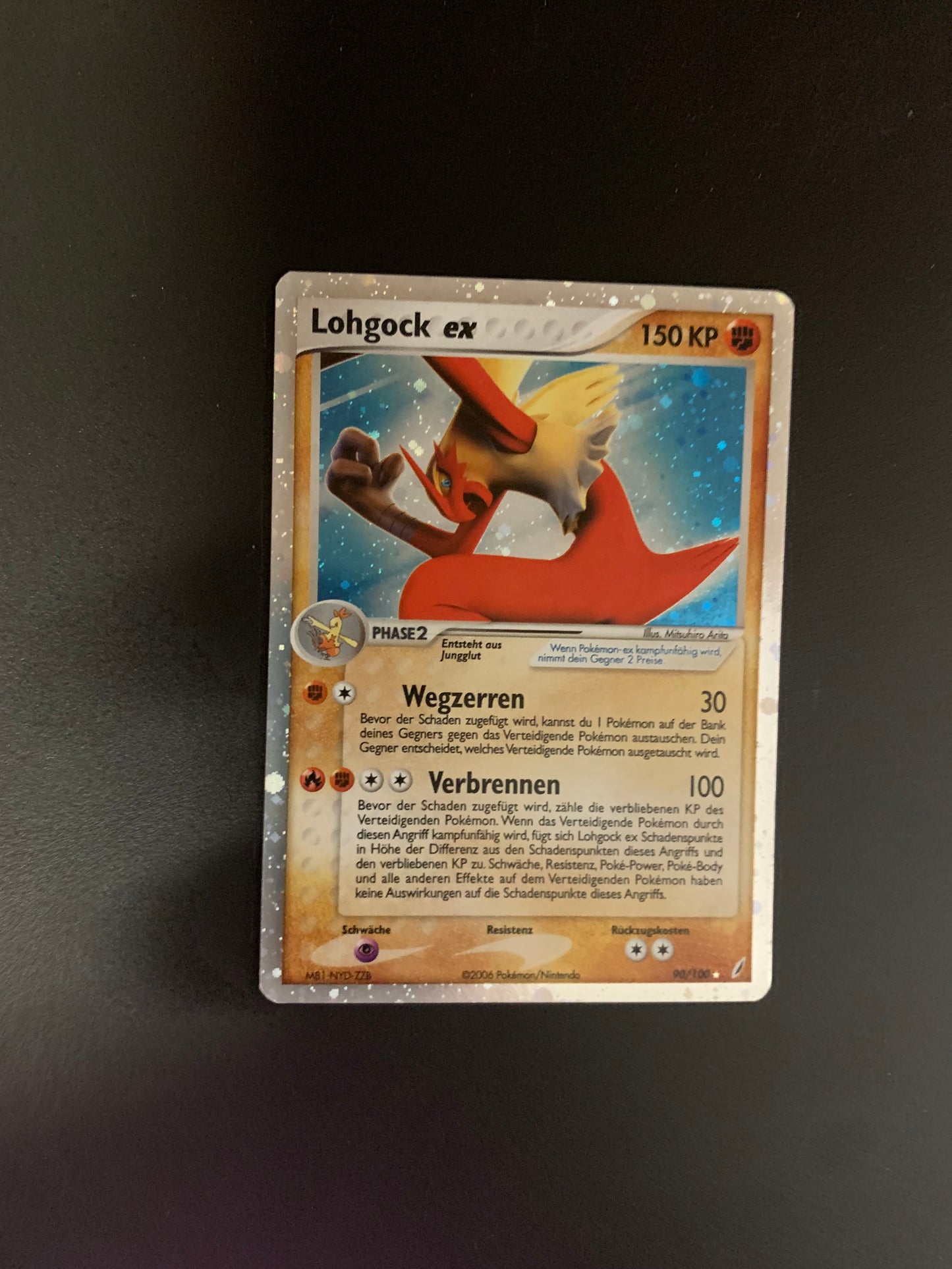 Pokemon Karte EX Holo Lohgock 90/100 Deutsch