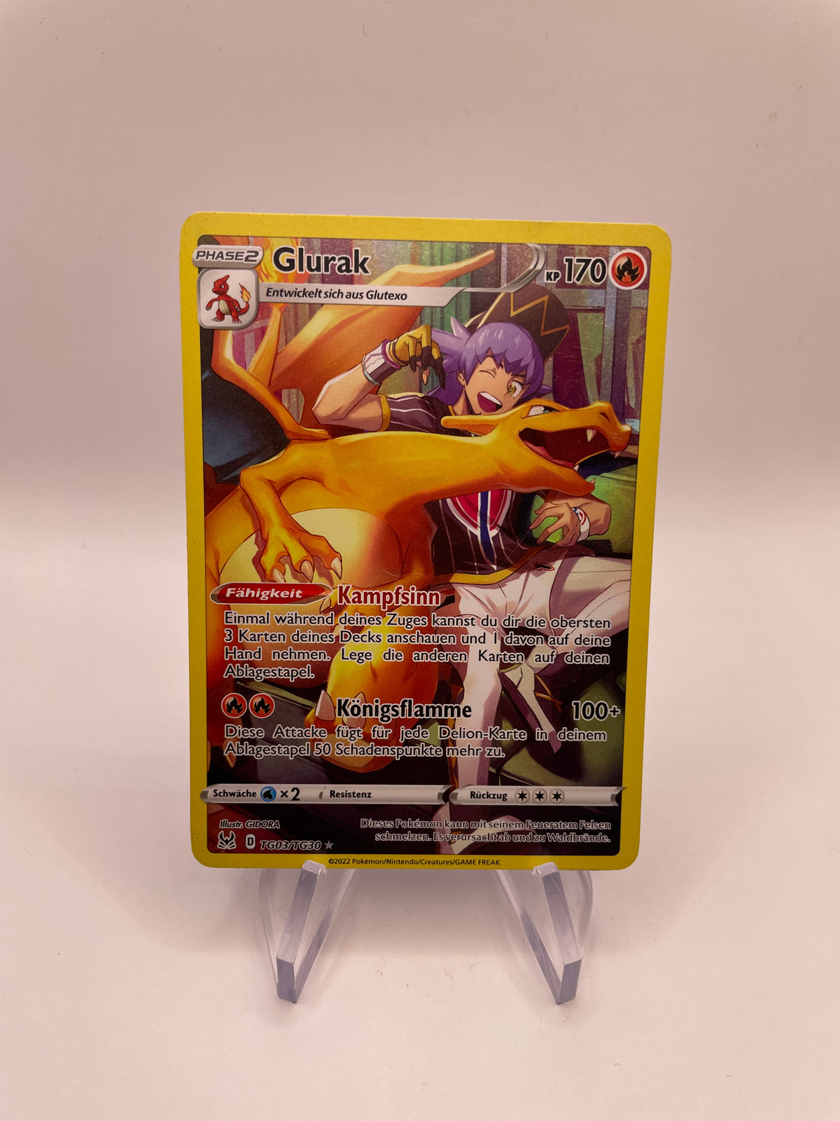 Pokemon Karte Art Rare Glurak TG03/TG30 Deutsch