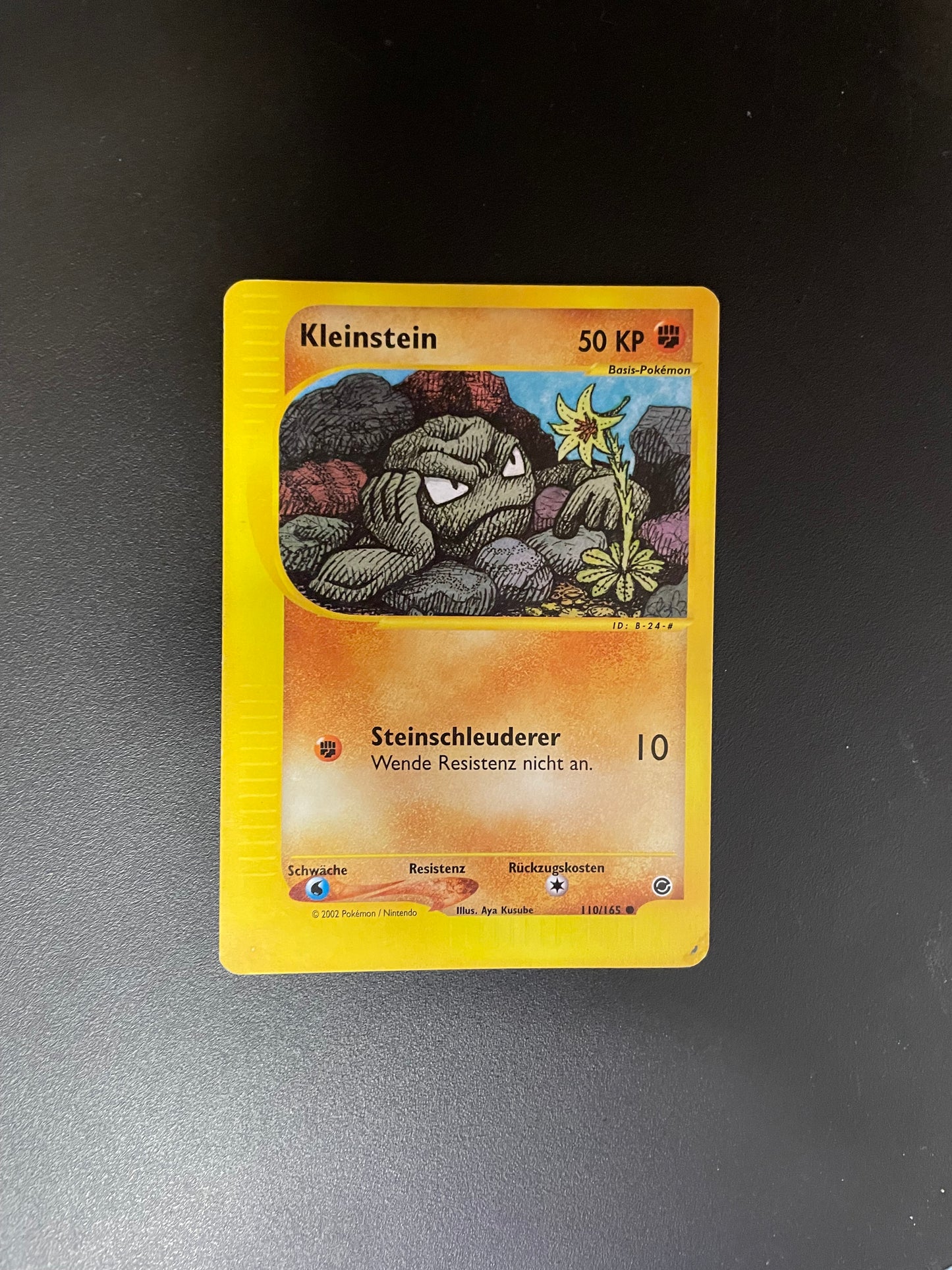Pokemon Karte e-Series Kleinstein 110/165 Deutsch