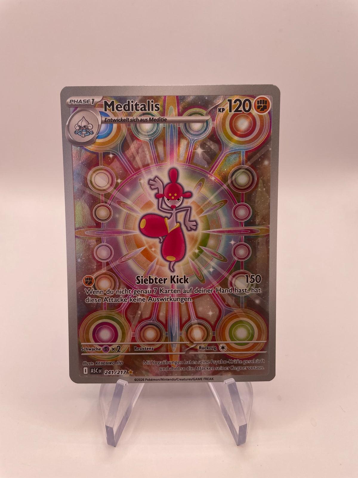 Pokemon Karte Art Rare Meditalis 241/217 Deutsch