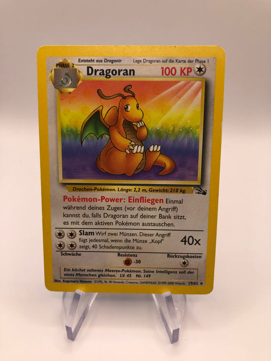 Pokemon Karte Fossil Dragoran 19/62 Deutsch