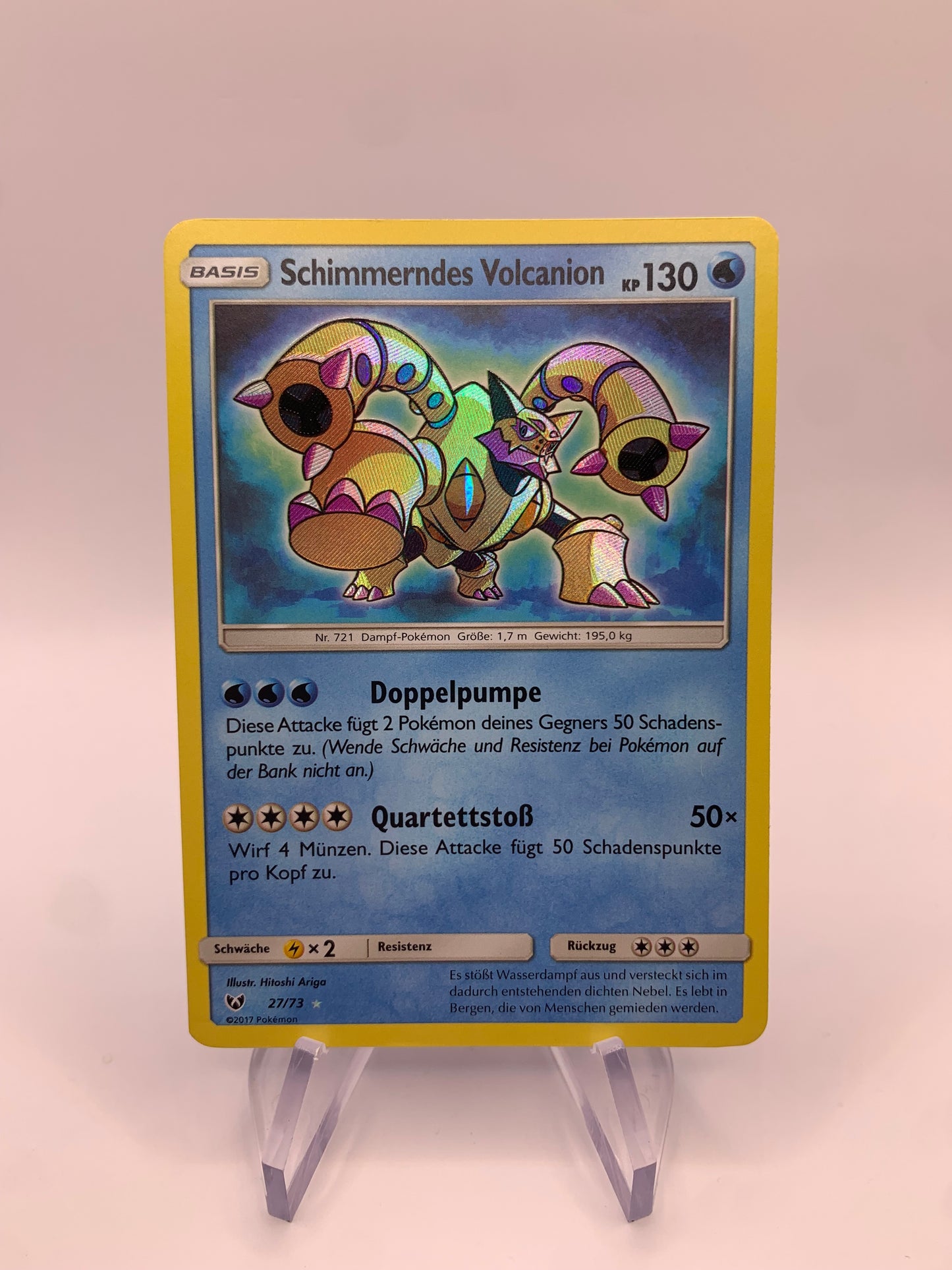 Pokemon Karten Shiny Schimmerndes Volcanion 27/73 Deutsch