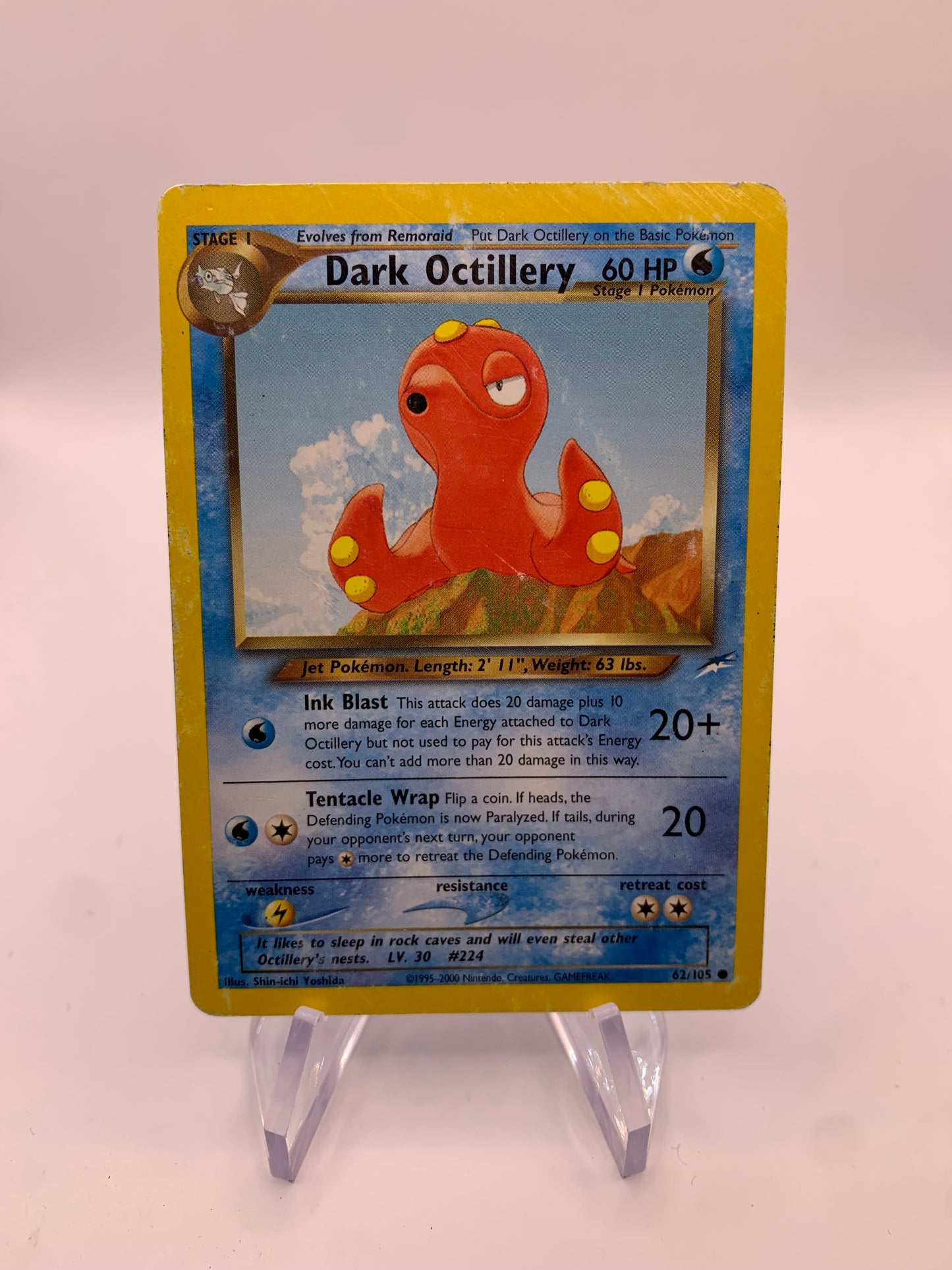 Pokemon Karte Dark Octillery 62/105 Neo Destiny Englusch