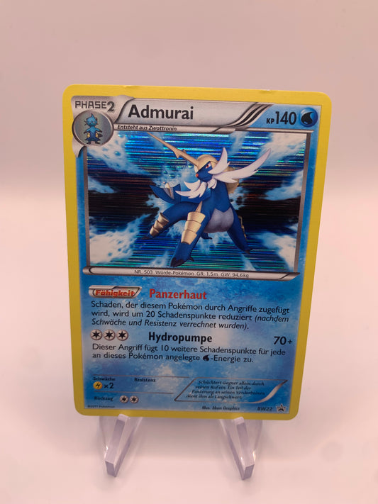 Pokemon Karte Holo Promo Admurai BW22 Deutsch