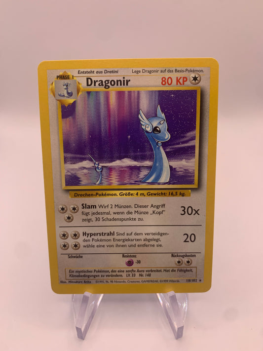 Pokemon Karte Base Set Dragonir 18/102 Deutsch