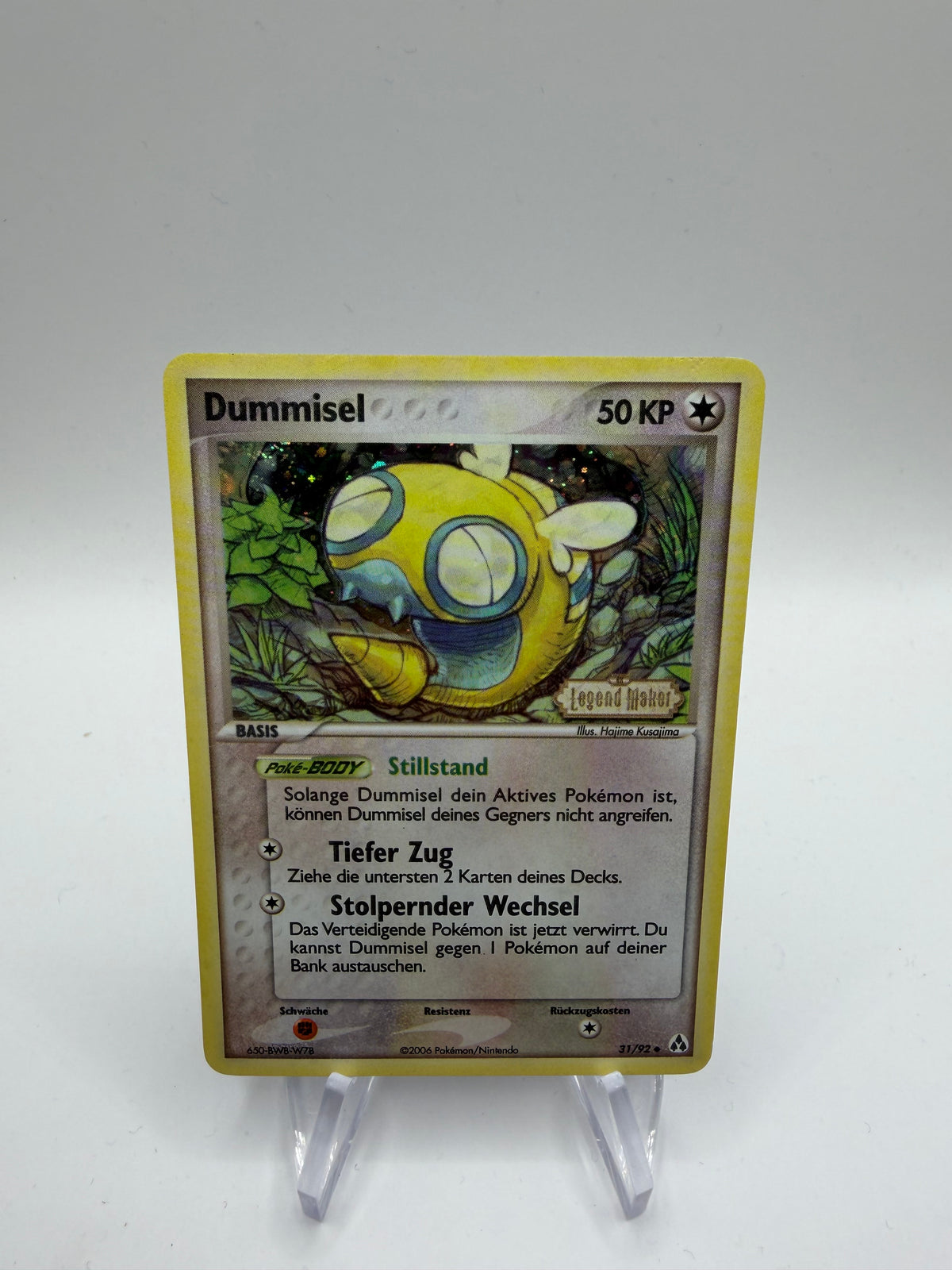Pokemon Karte Stamp Dummisel 31/92 Deutsch