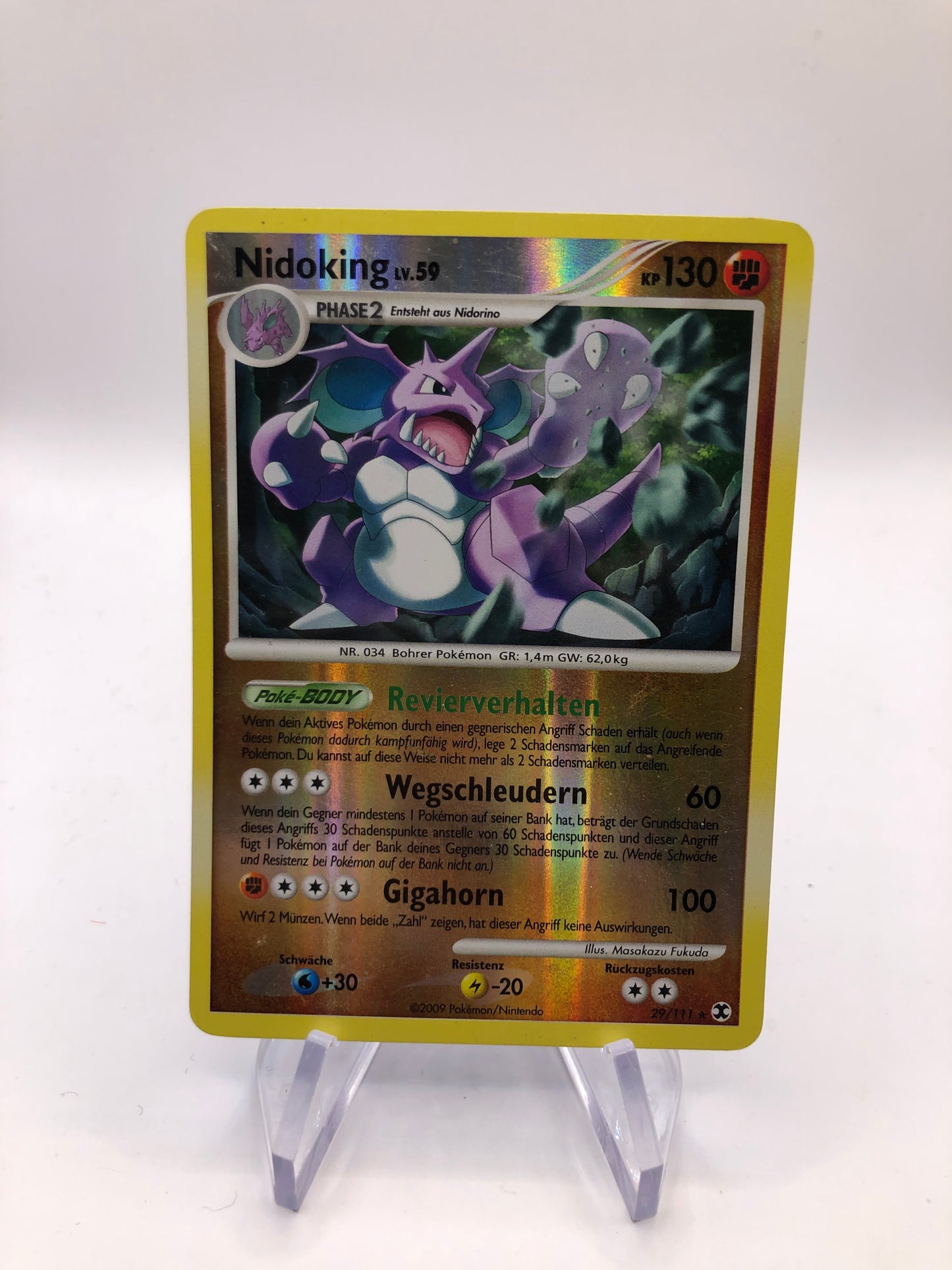 Pokemon Karte Revers Nidoking 29/111 Deutsch