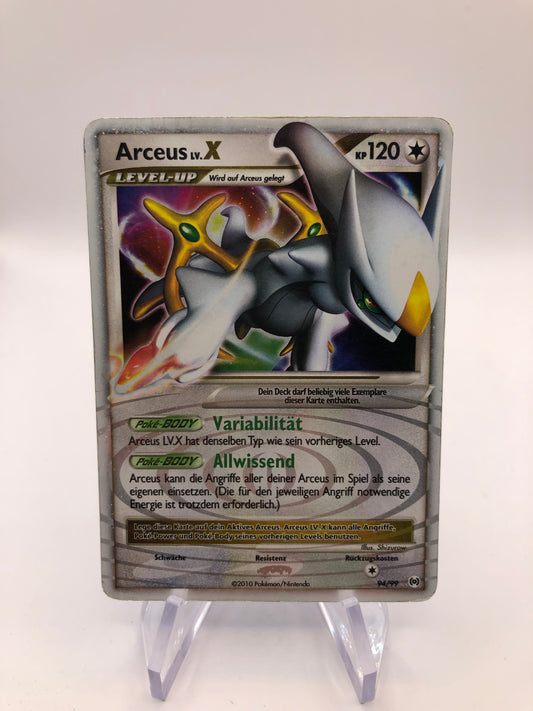 Pokemon Karte Holo Lv.X Arceus 94/99 Deutsch