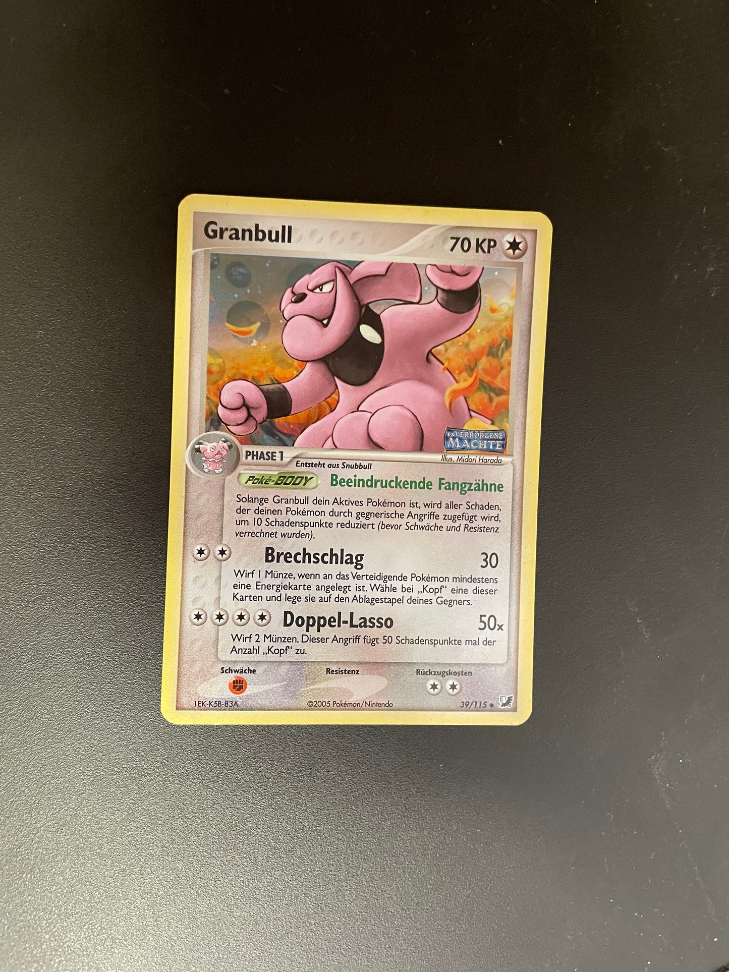 Pokemon Karte Holo Granbull 39/115 Deutsch