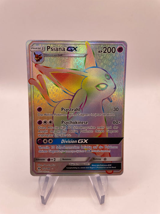 Pokemon Karte GX Rainbow Psiana 152/149 Deutsch