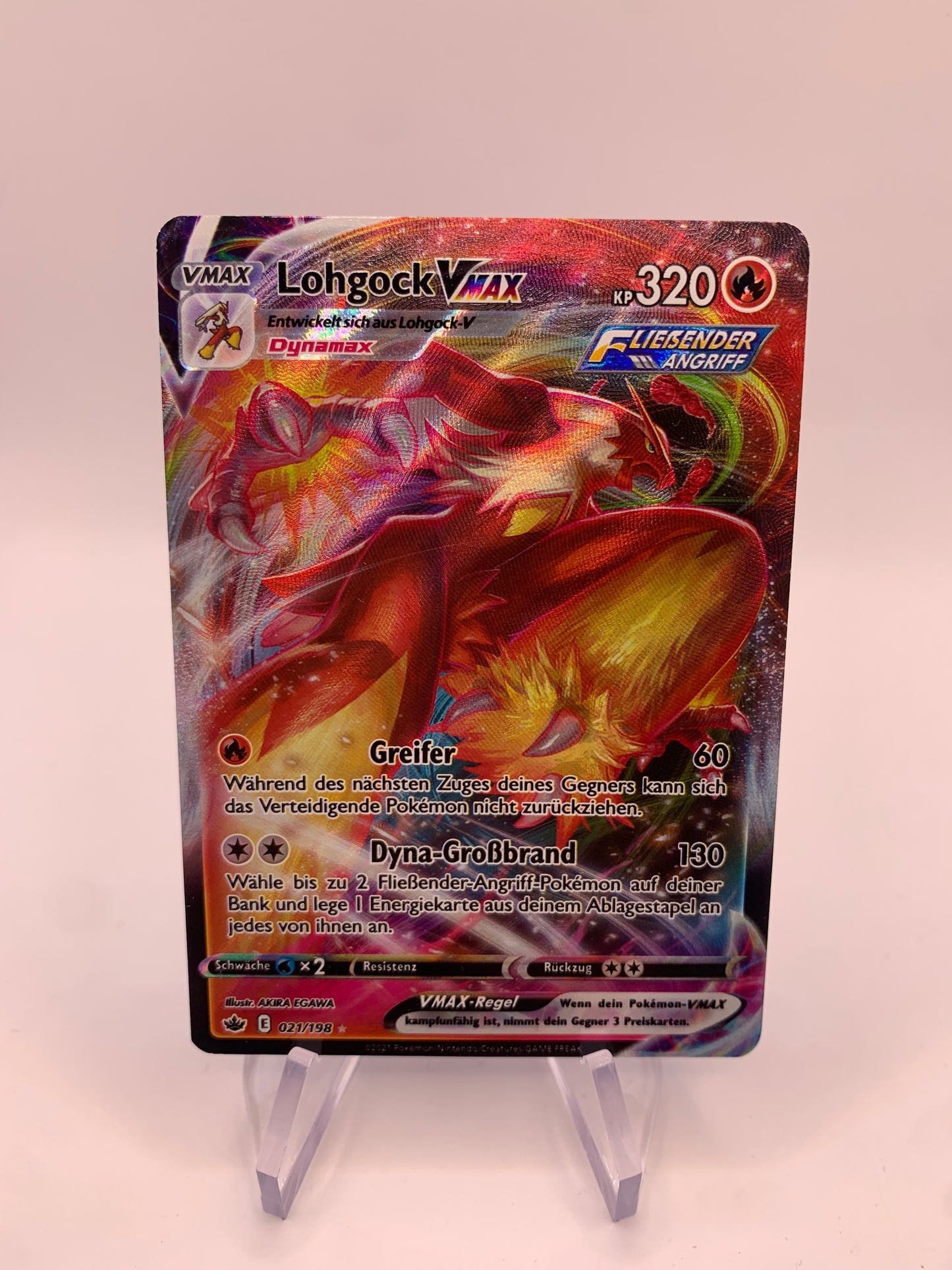 Pokemon card Vmax Lohgock 21/198 German