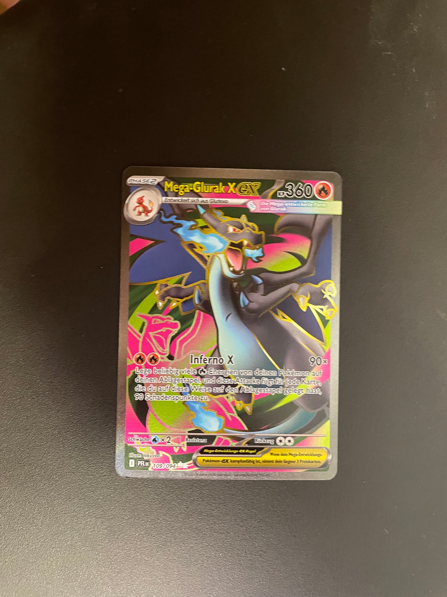 Pokemon Karte Ex Mega Glurak 109/94 Deutsch