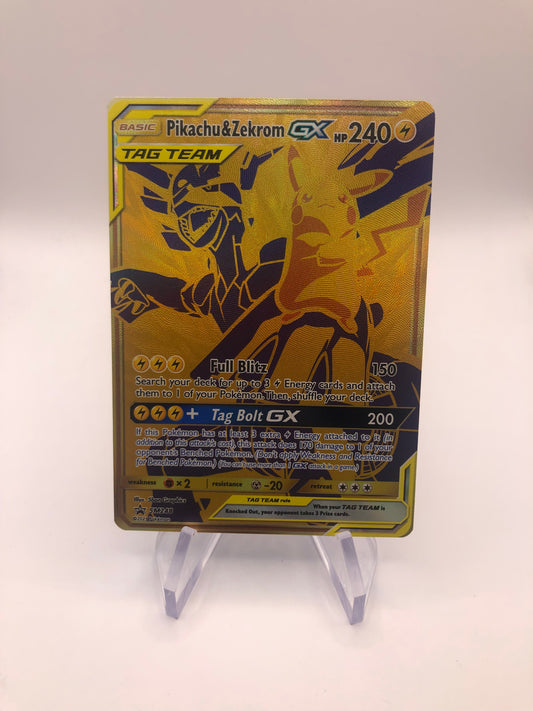 Pokemon Karte GX Tag Team Promo Pikachu&Zekrom SM248 Englisch