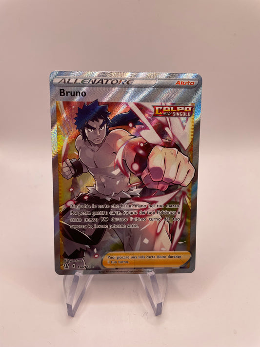 Pokémon Karte Holo Trainer Bruno 158/163 Italienisch