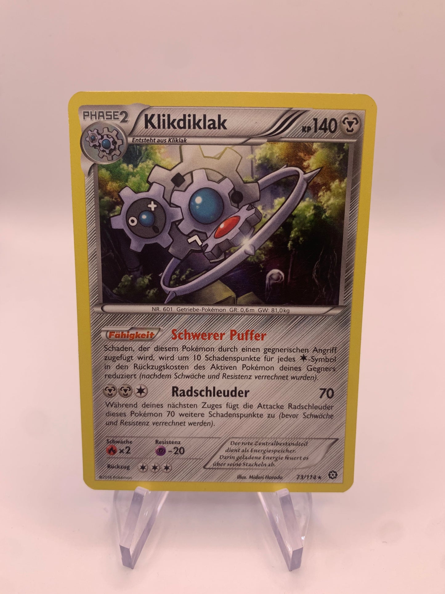 Pokemon Karte Holo Klikdiklak 73/114 Deutsch