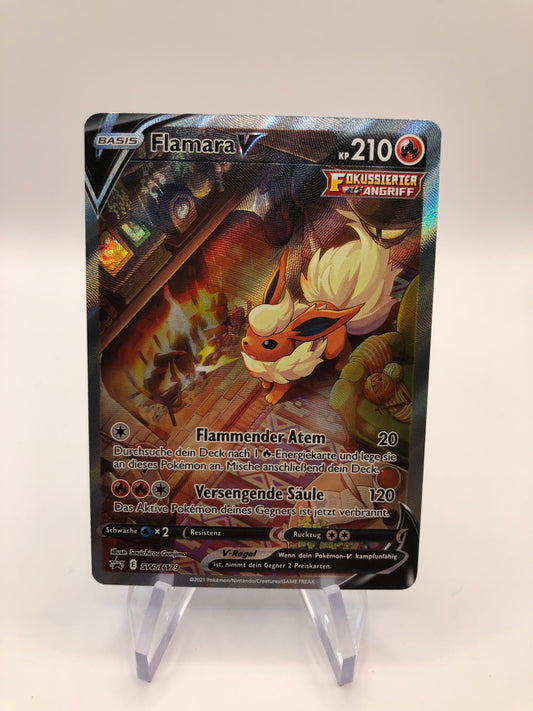 Pokemon Karte Alt Art Promo V Flamara SWSH179 Deutsch