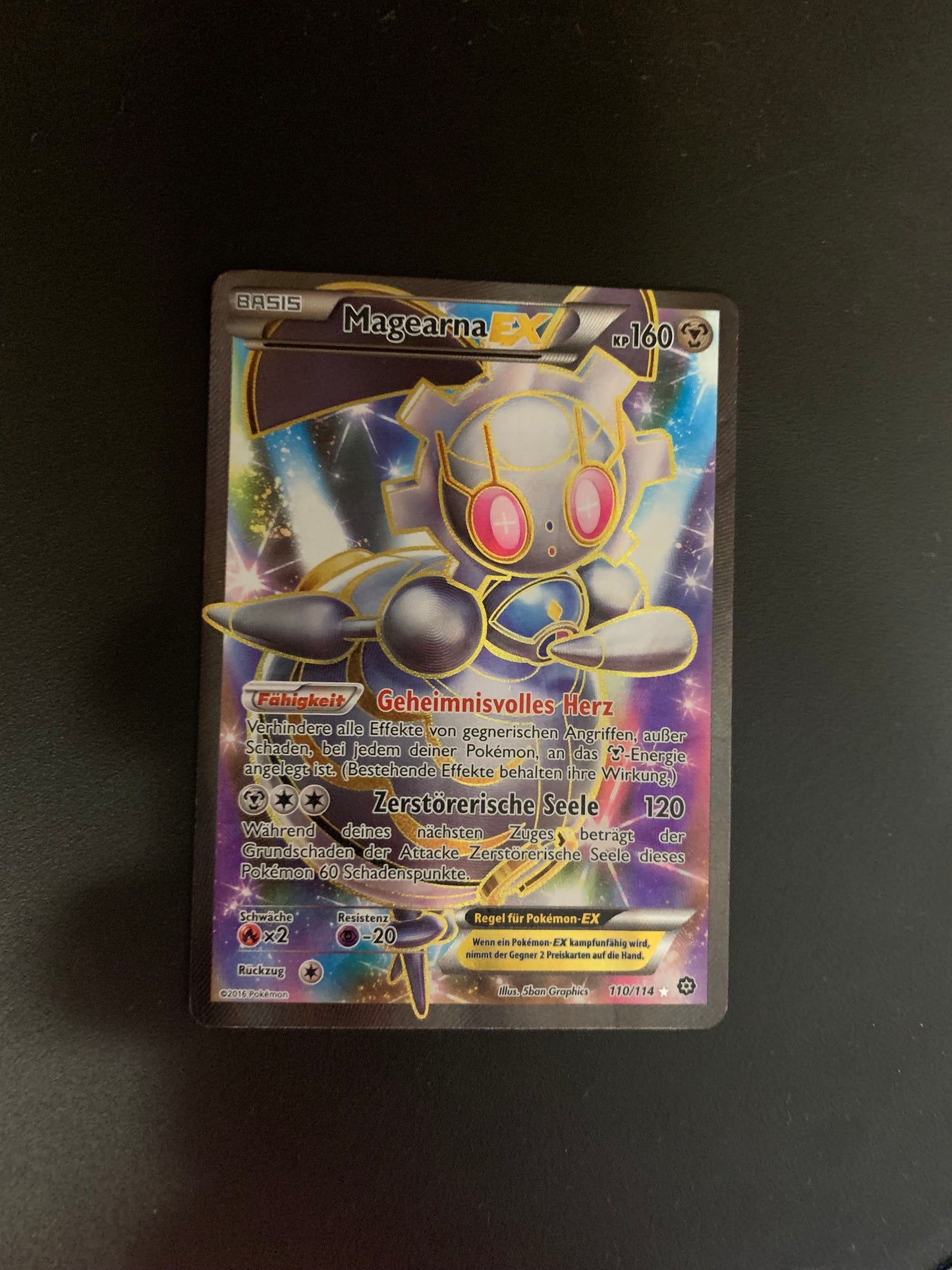 Pokemon Karte EX Fullart Magearna 110/114 Deutsch