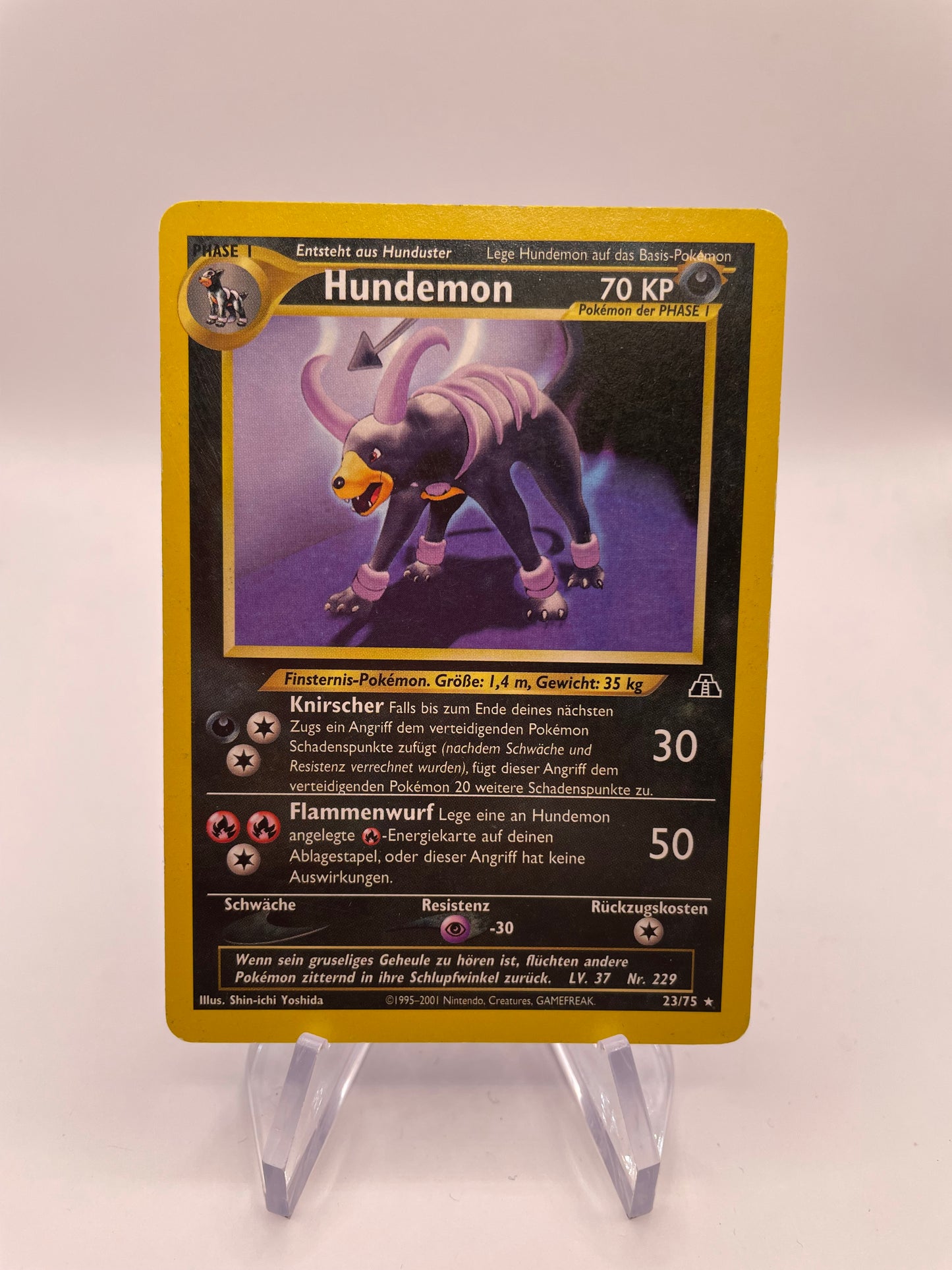 Pokémon Karte Neo Discovery Hundemon 23/75 Deutsch
