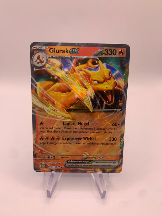 Pokemon Karte EX Glurak 6/165 Deutsch