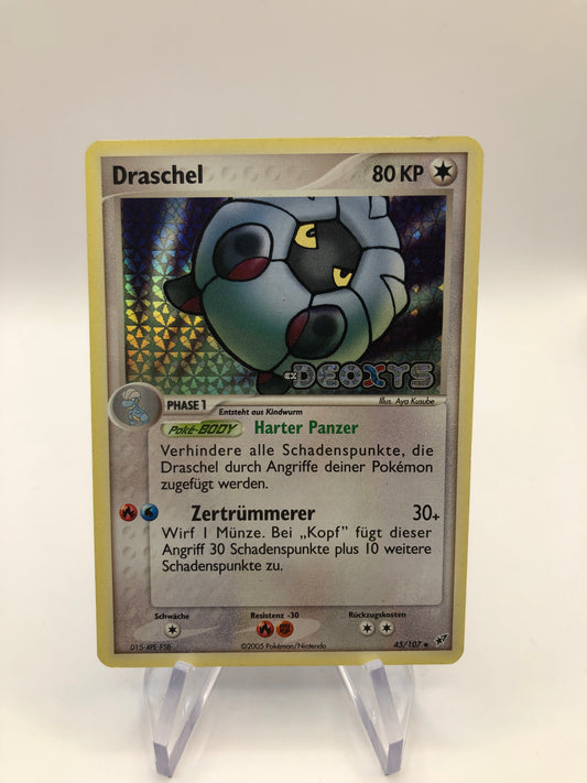 Pokemon Karte Revers Stamp Draschel 45/107 Deutsch