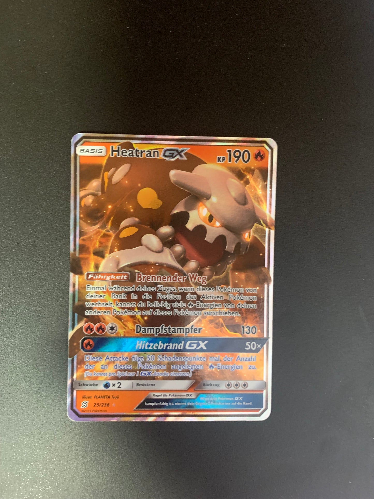 Pokemon Karte GX Heatran 25/236 Deutsch