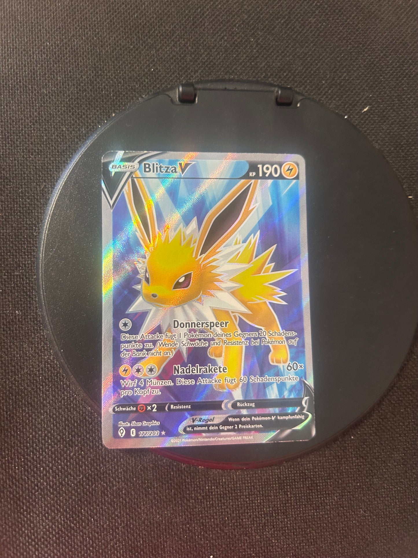 Pokemon Karte V Fullart Blitza 177/203 Deutsch