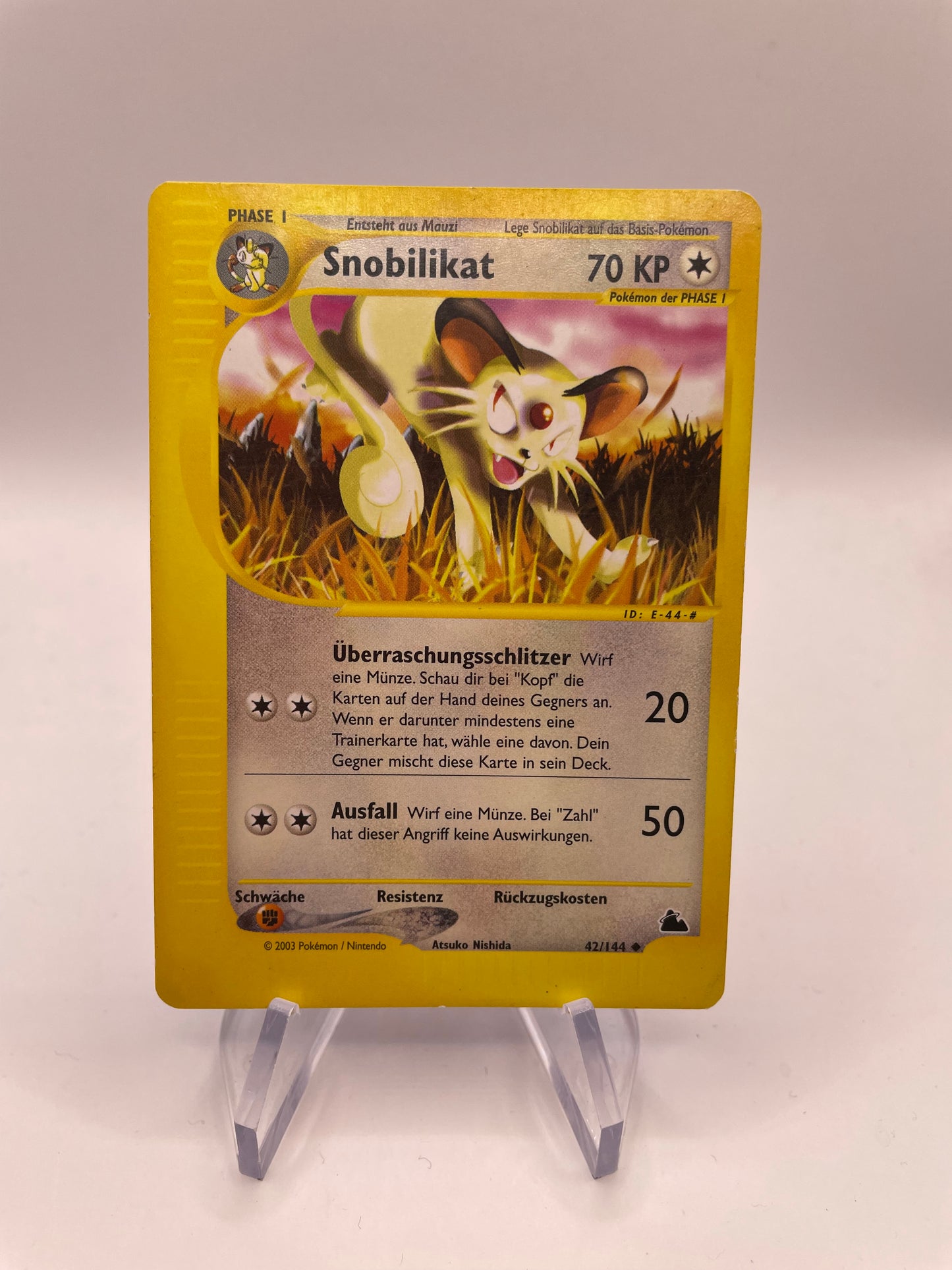Pokemon Karte E-Series Snobilikat 42/144 Deutsch