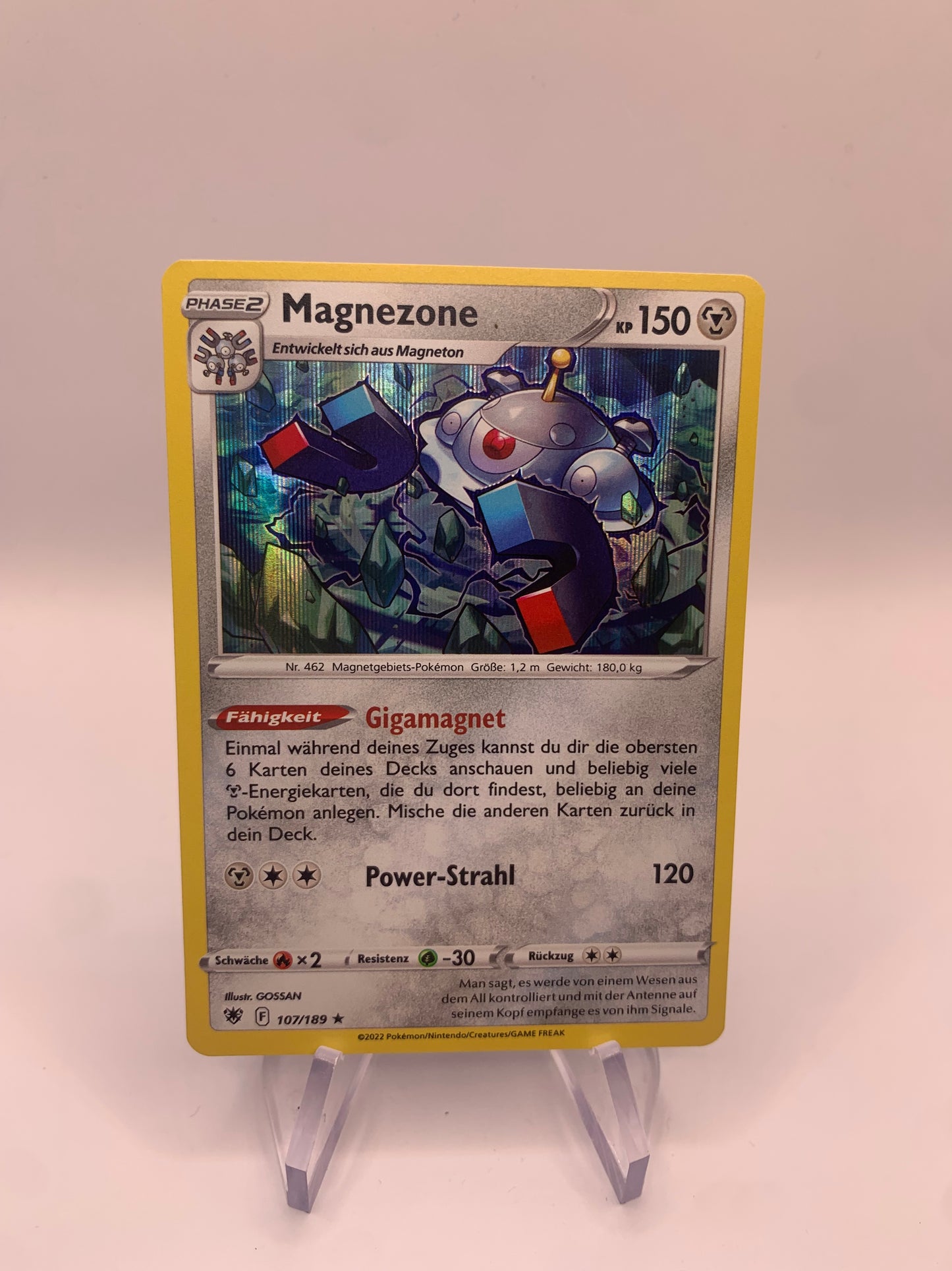 Pokemon Karte Holo Magnezone 107/189 Deutsch