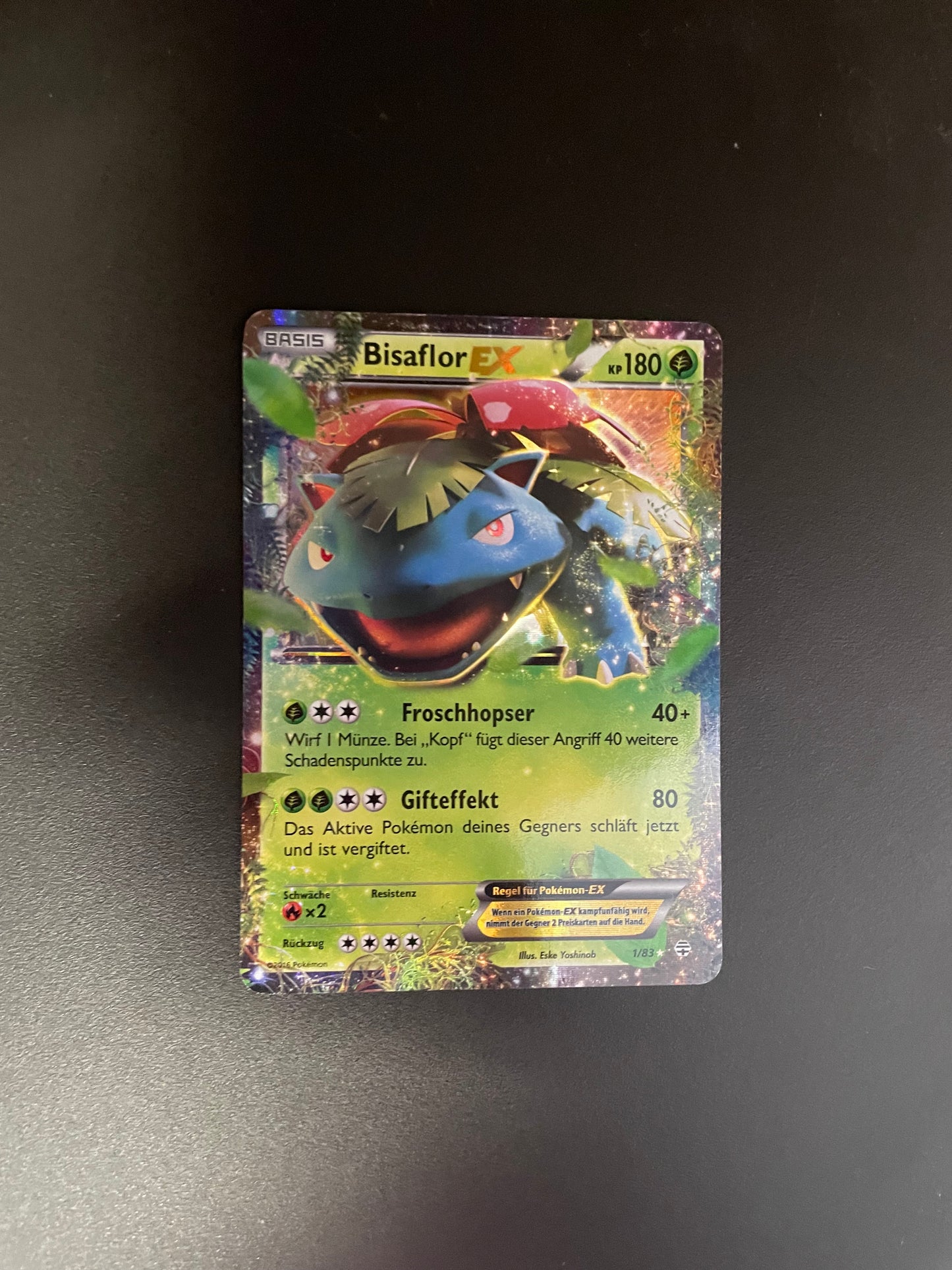 Pokemon Karte EX Bisaflor 1/83 Deutsch