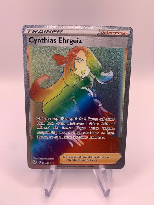 Pokemon Karte Rainbow Trainer Cynthias Ehrgeiz 178/172 Deutsch