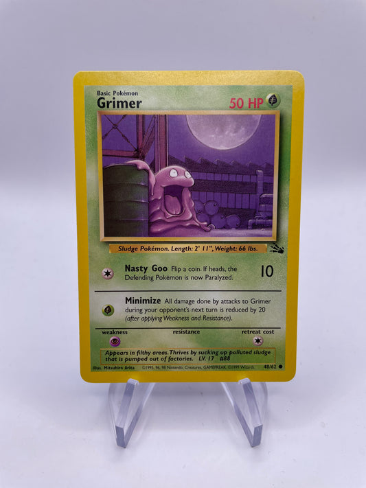 Pokemon Karte Fossil Grimer 48/62 Englisch