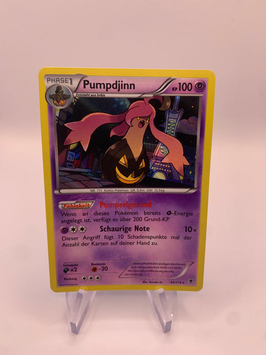 Pokemon Karte Holo Pumpdijnn 45/119 Deutsch