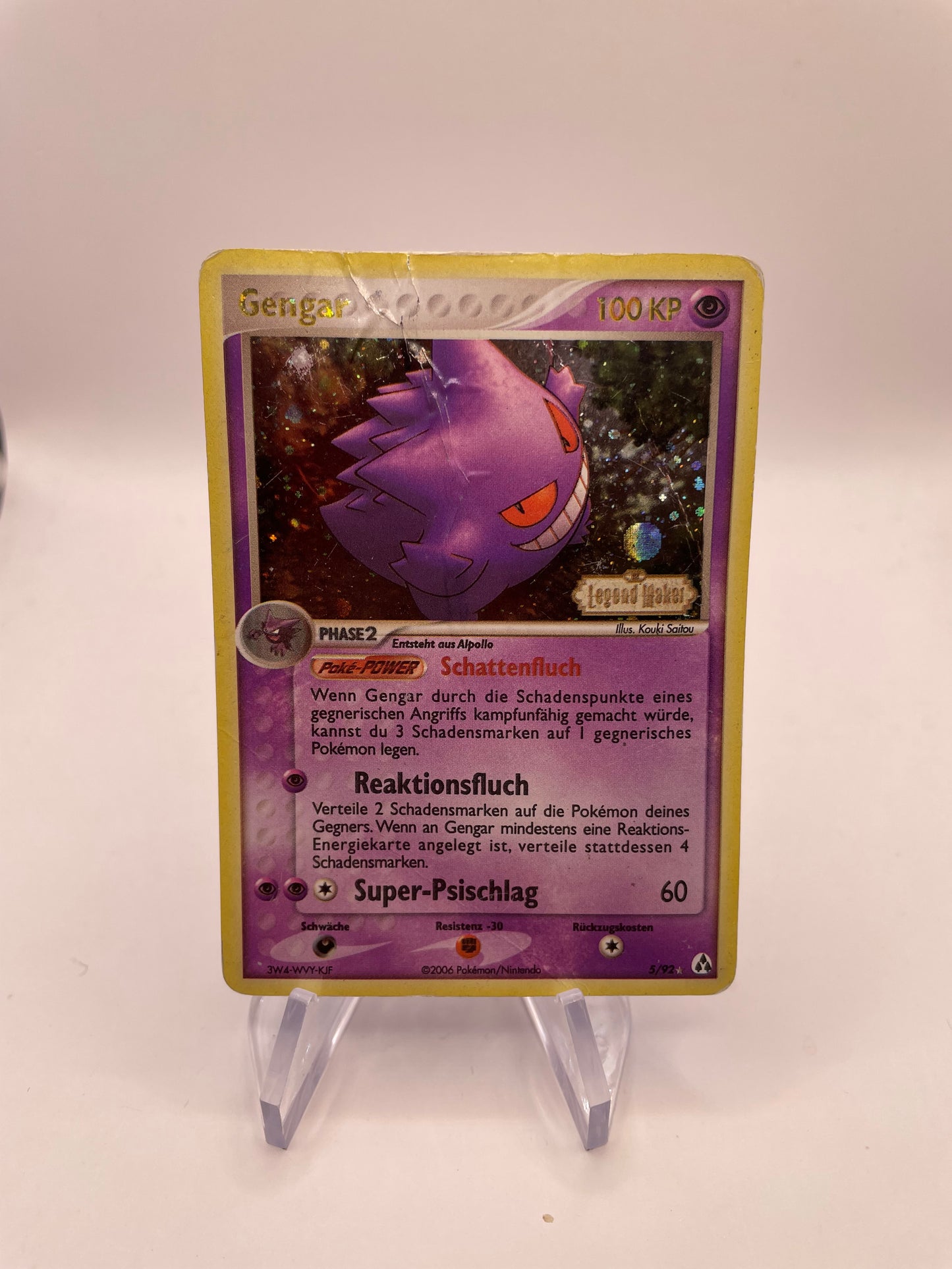 Pokemon Karte Stamp Gengar 5/92 Deutsch