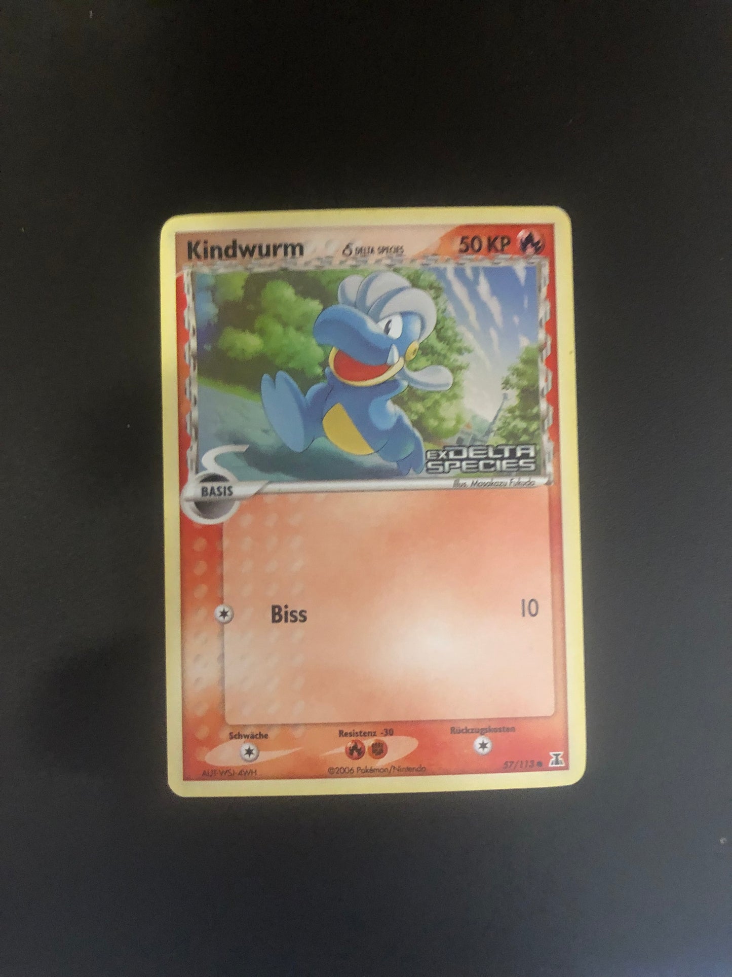 Pokemon Karte Stamp Kindwurm 57/113 Deutsch