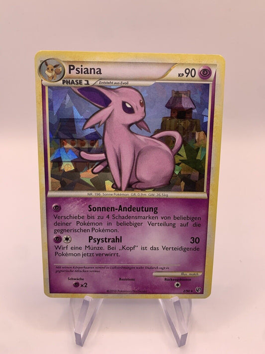 Pokemon Karte Shatter Holo Psiana 2/90 Deutsch