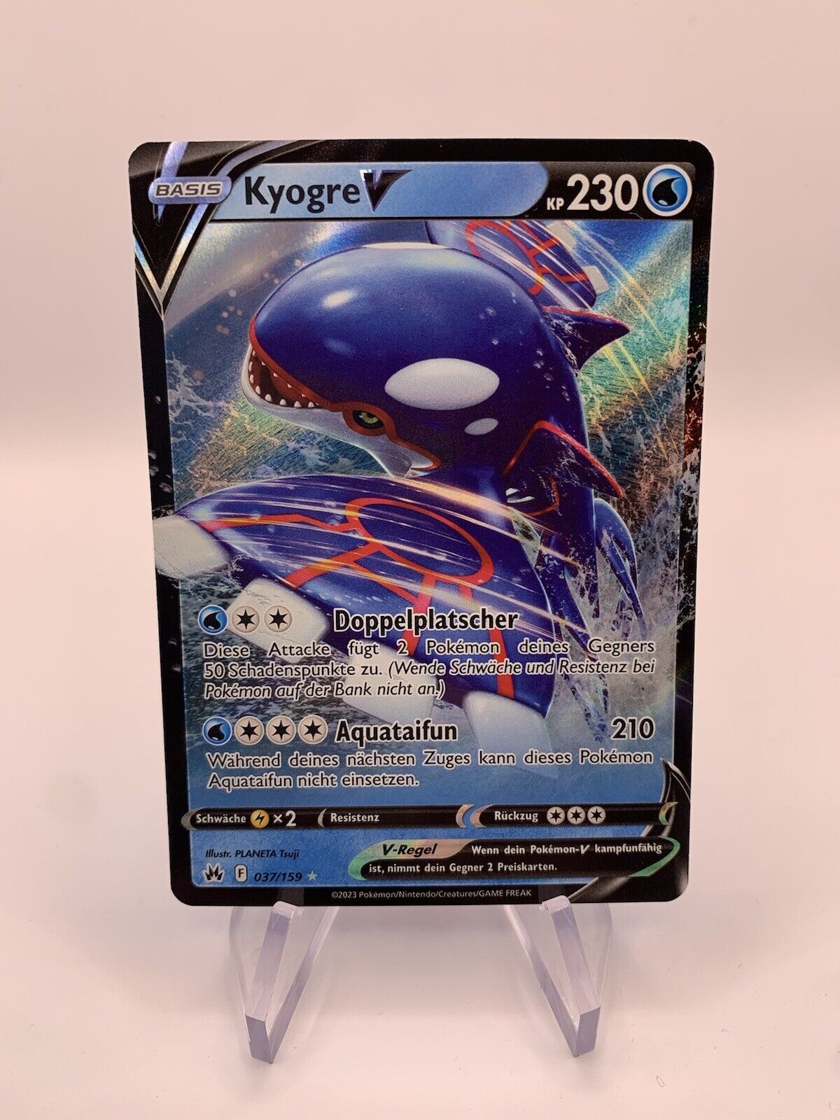 Pokemon Karte V Kyogre 37/159 Deutsch